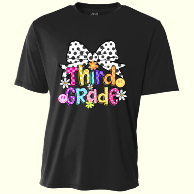 Third Grade Coquette Polka Dot Bow 89-194 - Adult Cooling Performance Short Sleeve Tee Thumbnail