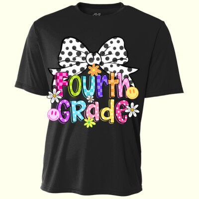 Fourth Grade Coquette Polka Dot Bow 89-196 - Youth Cooling Performance Short Sleeve Tee Thumbnail