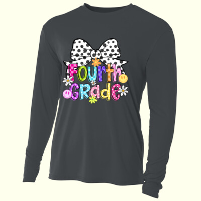 Fourth Grade Coquette Polka Dot Bow 89-196 - Adult Cooling Performance Long Sleeve Tee Thumbnail