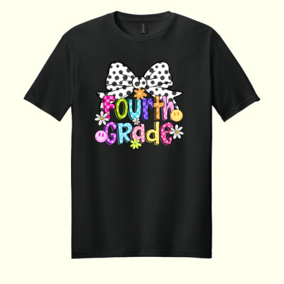 Fourth Grade Coquette Polka Dot Bow 89-196 - Adult Softstyle ® T Shirt Thumbnail