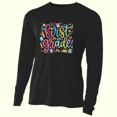 First Grade Doodle 89-204 - Adult Cooling Performance Long Sleeve Tee Thumbnail