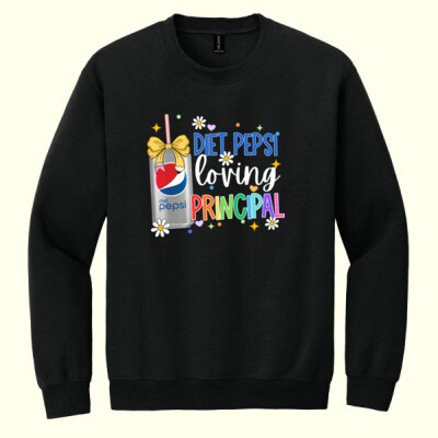 Diet Pepsi Loving Principal 84-105 - Heavy Blend Crewneck Sweatshirt Thumbnail