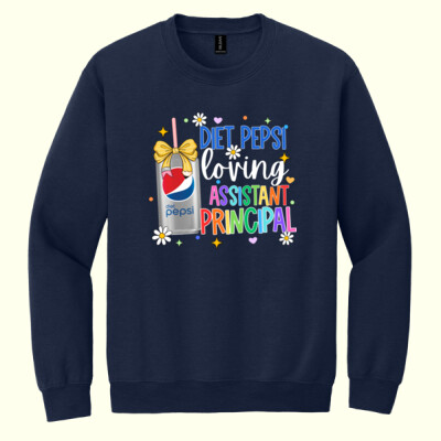 Diet Pepsi Loving Assistant Principal 84-200 - Heavy Blend Crewneck Sweatshirt Thumbnail