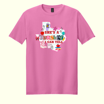 She's a Teacher I Can Tell Design #2 99-315 - Adult Softstyle ® T Shirt Thumbnail