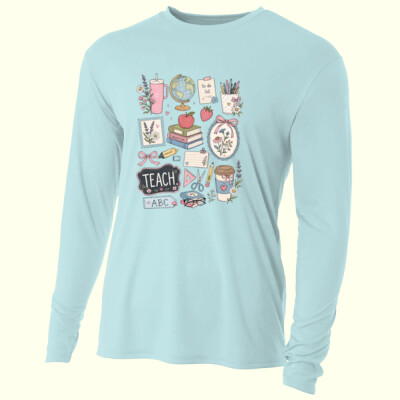 Teach Vintage 99-311 - Adult Cooling Performance Long Sleeve Tee Thumbnail