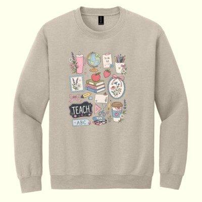 Teach Vintage 99-311 - Heavy Blend Crewneck Sweatshirt Thumbnail