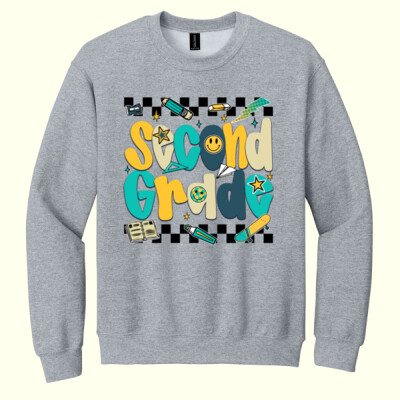 Second Grade Teal 89-217 - Heavy Blend Crewneck Sweatshirt Thumbnail