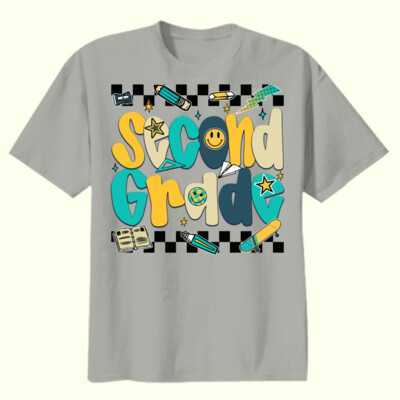 Second Grade Teal 89-217 - Youth Heavy Cotton 100% Cotton T Shirt Thumbnail