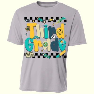 Third Grade Retro School Pattern 89-218 - Youth Cooling Performance Short Sleeve Tee Thumbnail