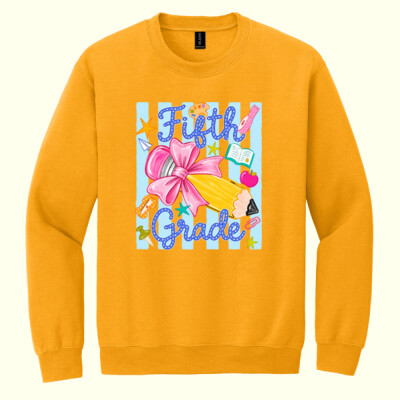 Fifth Grade Pencil Coquette 89-256 - Heavy Blend Crewneck Sweatshirt Thumbnail