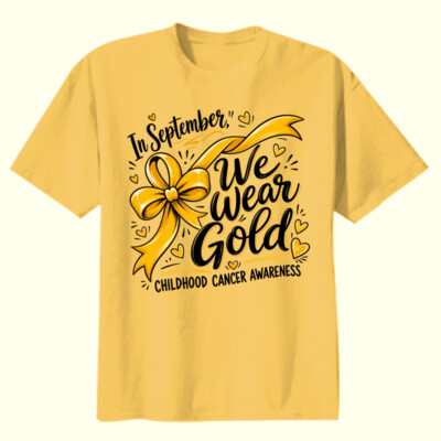 We Wear Gold 87-049 - Youth Heavy Cotton 100% Cotton T Shirt Thumbnail