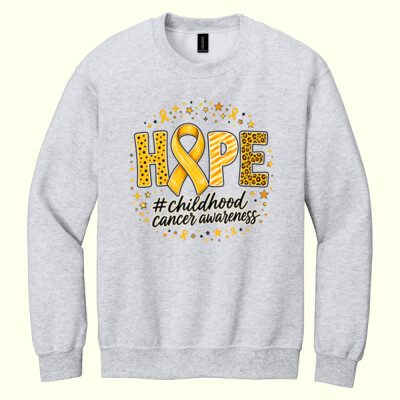 Childhood Cancer Awareness 87-051 - Heavy Blend Crewneck Sweatshirt Thumbnail
