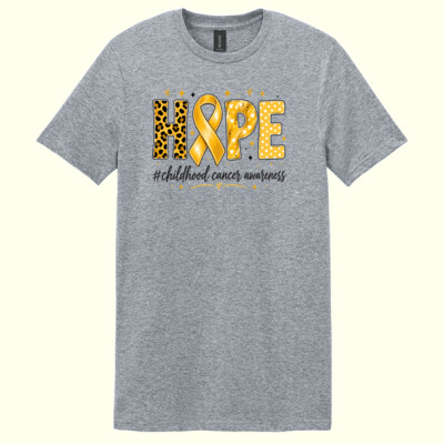 Childhood Cancer Awareness Hope 87-052 - Adult Softstyle ® T Shirt Thumbnail
