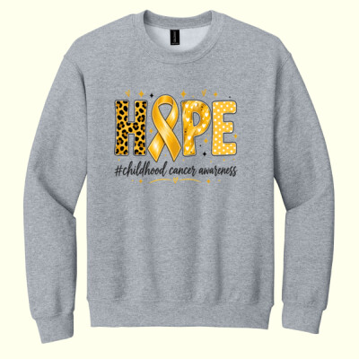 Childhood Cancer Awareness Hope 87-052 - Heavy Blend Crewneck Sweatshirt Thumbnail
