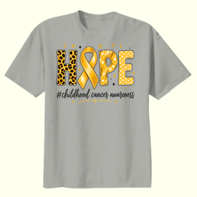 Childhood Cancer Awareness Hope 87-052 - Youth Heavy Cotton 100% Cotton T Shirt Thumbnail