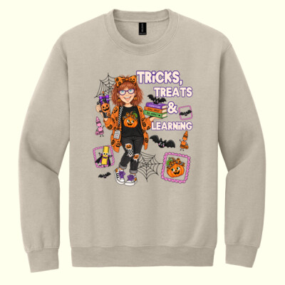 Tricks, Treats & Learning 40-108 - Heavy Blend Crewneck Sweatshirt Thumbnail