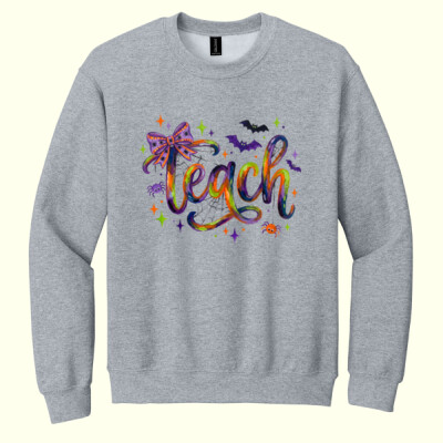 Teach Halloween 🎃🕷️ 40-001 - Heavy Blend Crewneck Sweatshirt Thumbnail