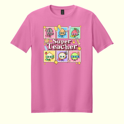 Super Teacher 🍎⭐99-329 - Adult Softstyle ® T Shirt Thumbnail
