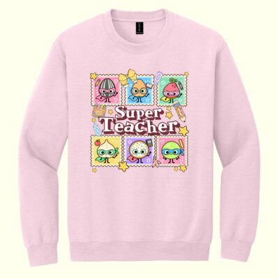 Super Teacher 🍎⭐99-329 - Heavy Blend Crewneck Sweatshirt Thumbnail