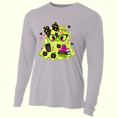 Teacher Boo Ghost 👻💚 40-017 - Adult Cooling Performance Long Sleeve Tee Thumbnail