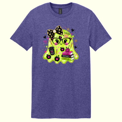 Teacher Boo Ghost 👻💚 40-017 - Adult Softstyle ® T Shirt Thumbnail