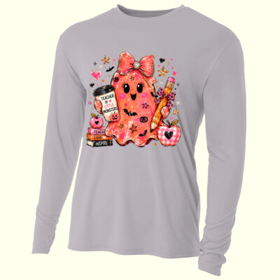 Teacher of Little Monsters 👻✏️ 40-019 - Adult Cooling Performance Long Sleeve Tee Thumbnail
