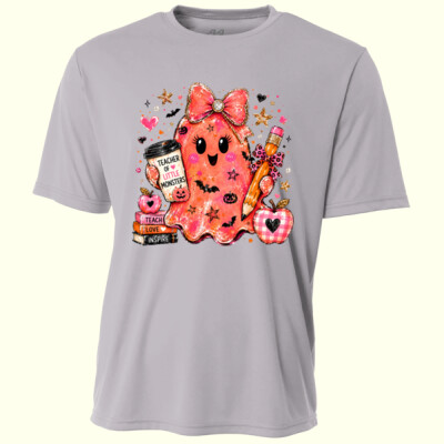 Teacher of Little Monsters 👻✏️ 40-019 - Adult Cooling Performance Short Sleeve Tee Thumbnail