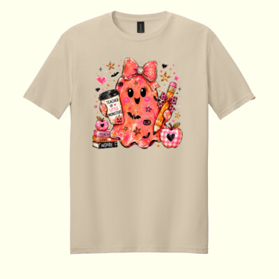 Teacher of Little Monsters 👻✏️ 40-019 - Adult Softstyle ® T Shirt Thumbnail