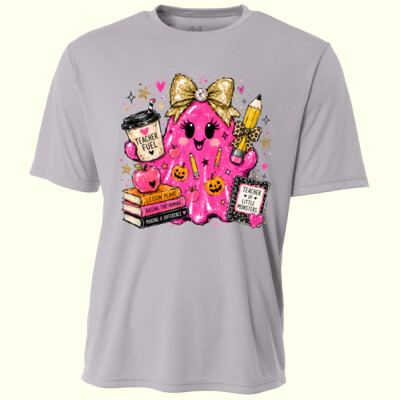 Teacher Fuel Little Monsters Ghost 👻🩷 40-020 - Adult Cooling Performance Short Sleeve Tee Thumbnail