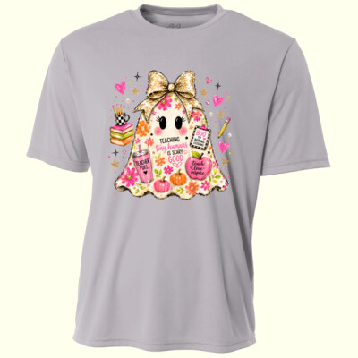 Teaching Tiny Humans Ghost 👻🌸 40-021 - Adult Cooling Performance Short Sleeve Tee Thumbnail