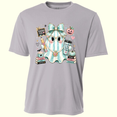 Teaching Little Monsters Plaid Ghost 👻🩷 40-022 - Adult Cooling Performance Short Sleeve Tee Thumbnail