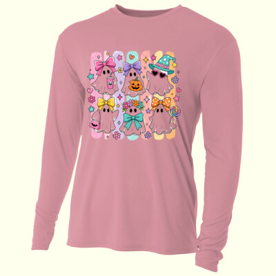 Colorful Girly Ghost Crew 👻🎀 40-026 - Adult Cooling Performance Long Sleeve Tee Thumbnail