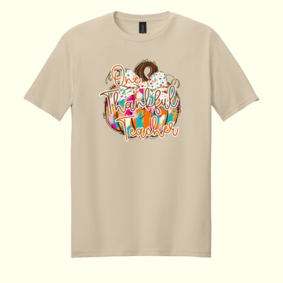 One Thankful Teacher 🎃🎀 40-033 - Adult Softstyle ® T Shirt Thumbnail