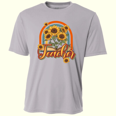 Sunflower Teacher 🌻📚 40-029 - Adult Cooling Performance Short Sleeve Tee Thumbnail