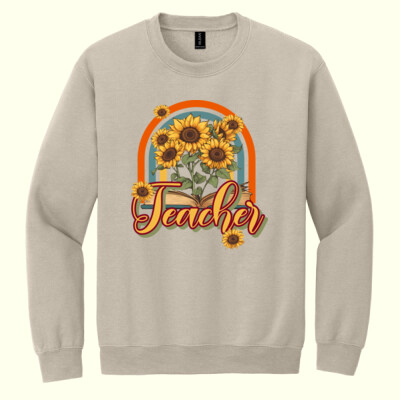 Sunflower Teacher 🌻📚 40-029 - Heavy Blend Crewneck Sweatshirt Thumbnail