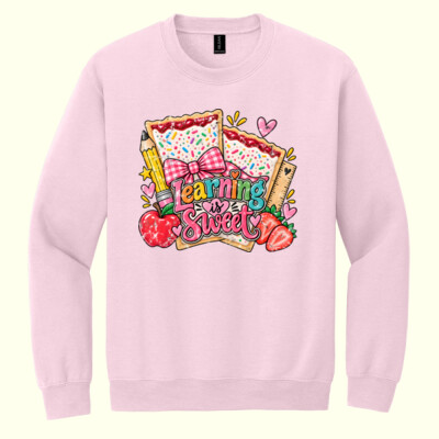 Learning Is Sweet 🍓📚 99-330 - Heavy Blend Crewneck Sweatshirt Thumbnail