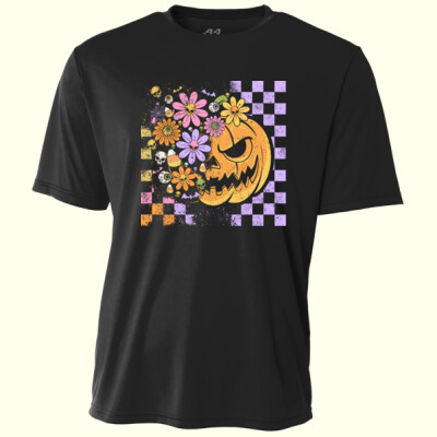 Spooky Floral Pumpkin 🎃🌸 40-041 - Adult Cooling Performance Short Sleeve Tee Thumbnail