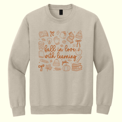 Fall in Love with Learning 🍁📚 40-039 - Heavy Blend Crewneck Sweatshirt Thumbnail