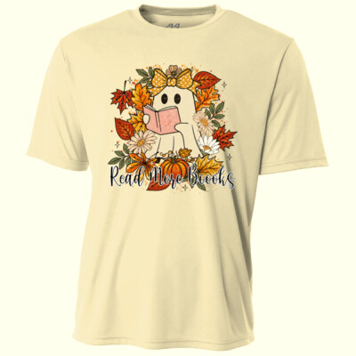 Read More Books – Fall Ghost 🍂📚 40-044 - Adult Cooling Performance Short Sleeve Tee Thumbnail