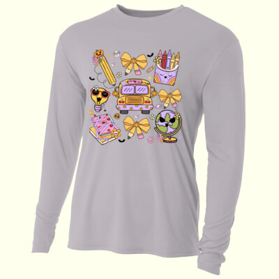Spooky School Days 🎃✏️ 40-043 - Adult Cooling Performance Long Sleeve Tee Thumbnail