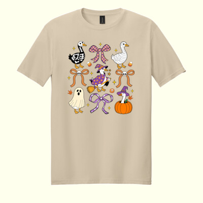 Spooky Halloween Ducks 🦆🎃 40-047 - Adult Softstyle ® T Shirt Thumbnail