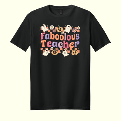 Fabulous Teacher 👻🌼 40-048 - Adult Softstyle ® T Shirt Thumbnail