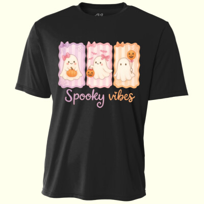 Spooky Vibes Ghost Trio 👻🎀 40-053 - Adult Cooling Performance Short Sleeve Tee Thumbnail