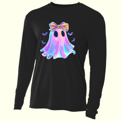 Glitter Pastel Ghost 🎀👻 40-058 - Adult Cooling Performance Long Sleeve Tee Thumbnail