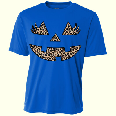 Leopard Jack-O’-Lantern 🎃🐆 40-059 - Youth Cooling Performance Short Sleeve Tee Thumbnail