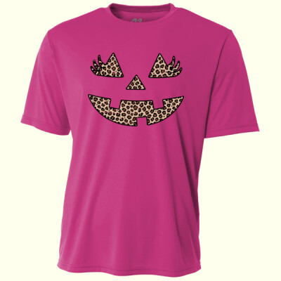 Leopard Jack-O’-Lantern 🎃🐆 40-059 - Adult Cooling Performance Short Sleeve Tee Thumbnail