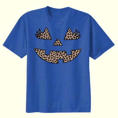 Leopard Jack-O’-Lantern 🎃🐆 40-059 - Youth Heavy Cotton 100% Cotton T Shirt Thumbnail