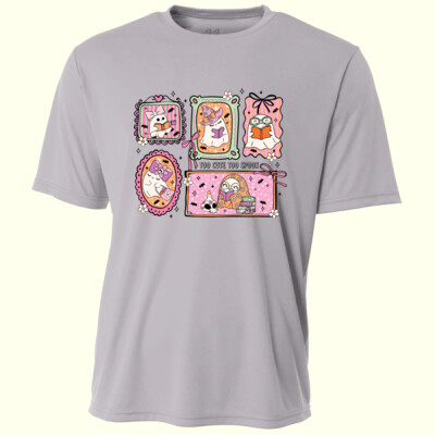 Spooky Reading Ghosts 👻📚 40-061 - Adult Cooling Performance Short Sleeve Tee Thumbnail