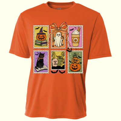 Halloween Teacher Stamps 🎃📚 40-065 - Youth Cooling Performance Short Sleeve Tee Thumbnail