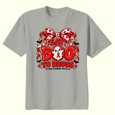 Say BOO to Drugs – Red Ribbon Week 👻❤️ 21-002 - Youth Heavy Cotton 100% Cotton T Shirt Thumbnail